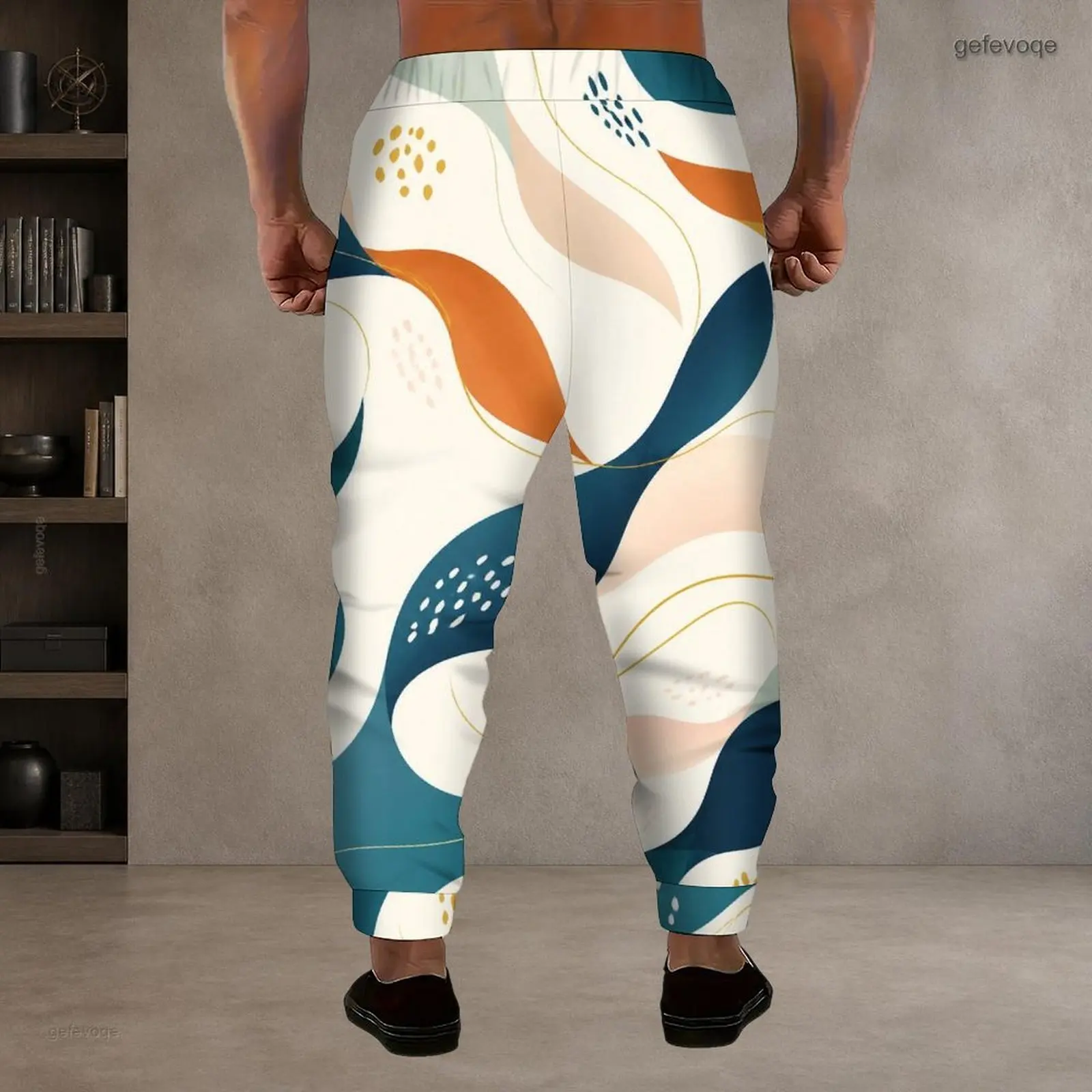 Men's Printed Drawstring Joggers — product detail 8
