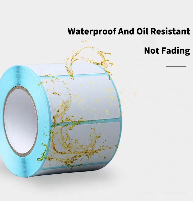 30/40/50MM Width Blank White Direct Thermal Print Adhesive Paper Thermal Label Sticker Thermosensitive Paper Waterproof Oilproof