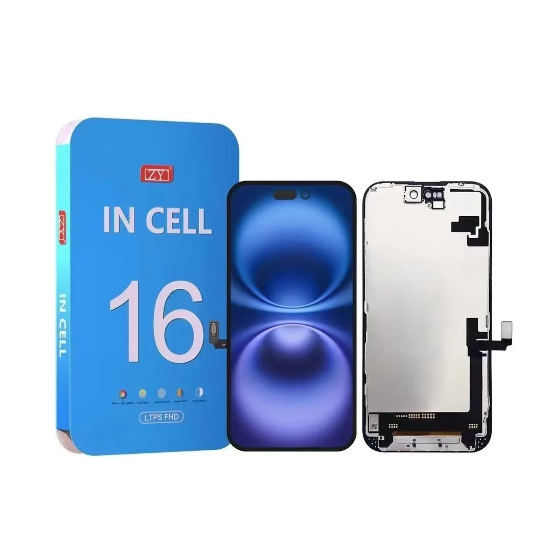 Zy incell display lcd tela de toque para iphone 12 xr 11 pro 13 zy