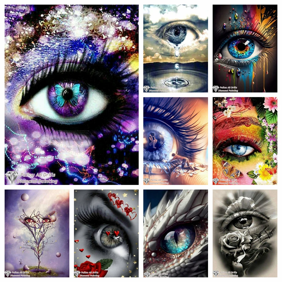 

Fantasy color Eyes Scenery AB Diamond Painting Kits Photo Art 5d Diy Full Drill Mosaic Cross Stitch Embroidery Home Decor Gift