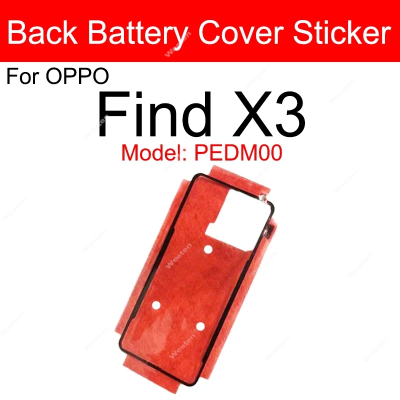 Couvercle de batterie arrière adhésif pour OPPO, pièces d\'autocollant de boîtier arrière, Find X X2 bery X5 X6 Pro Find X2 bery X5 Lite Neo