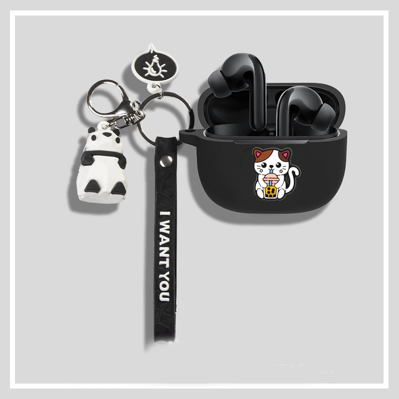 Fundas ل شاومي Mi فليببروز برو حافظة الكرتون الباندا/الكلب الحيوان حماية سماعة غطاء فليبسبرو حافظة كوكيه لينة