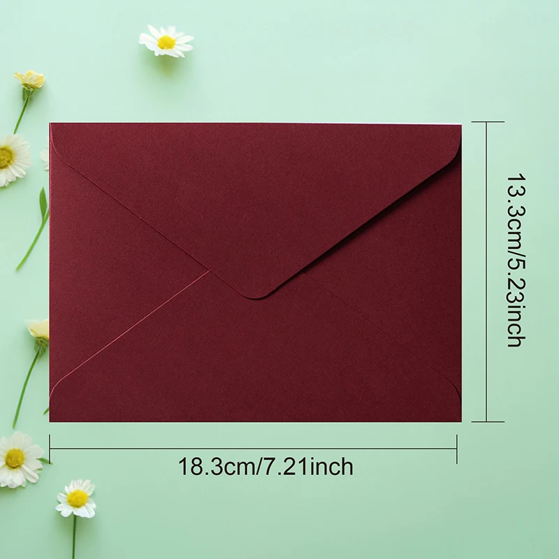 50 pz/lotto Busta 133x183mm A7 200g di Alta Qualità Business Supplie Cartolina Confezione Regalo di Stoccaggio Buste di Invito a Nozze