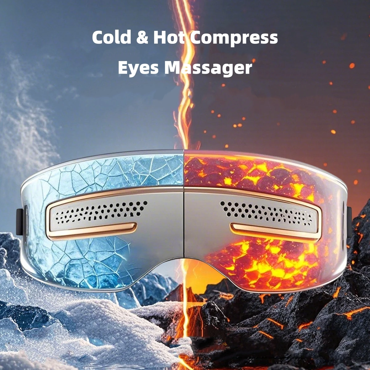 

Перезаряжаемый массажер для глаз с функцией нагрева и охлаждения, Bluetooth-музыкой для снятия мигрени, усталости глаз, улучшения сна и снятия напряжения.