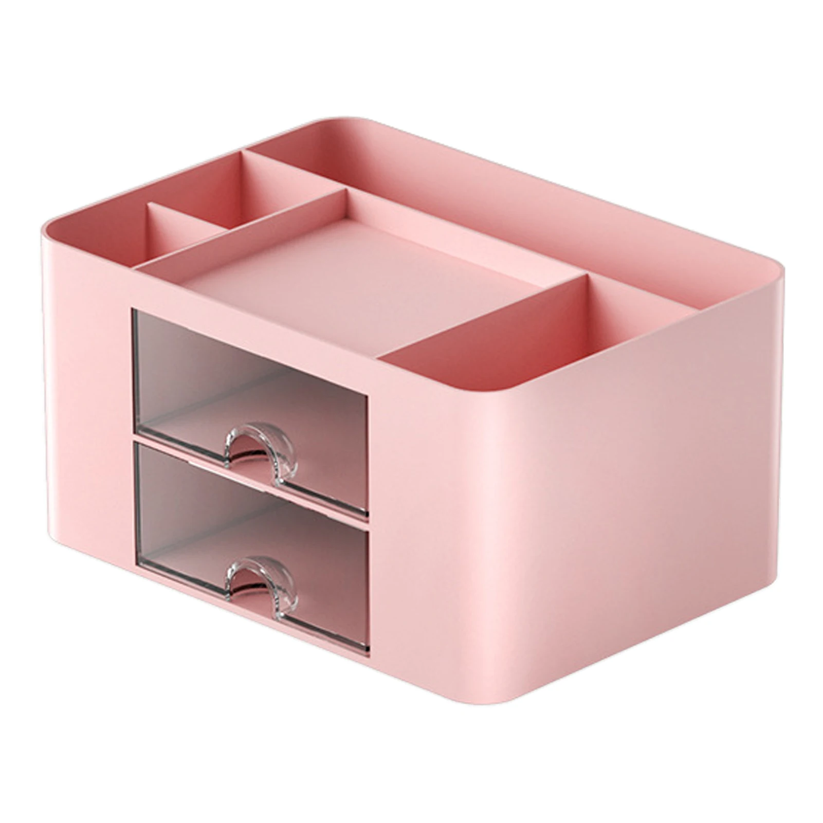 

Tidy Cosmetics Desk Organizer Office Home Storage Box Container Table 5 Compartments With Drawer Pen Holder School Stationery