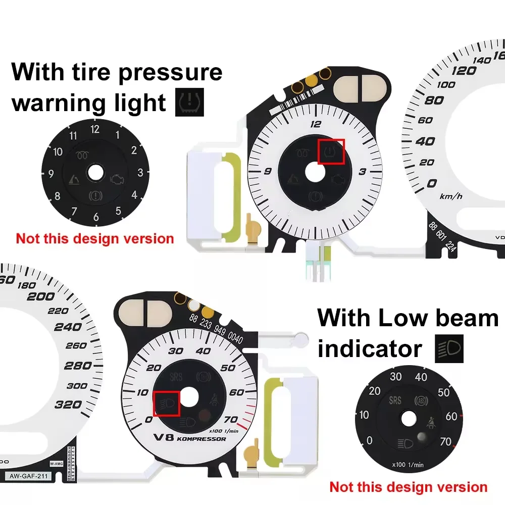 

Измерительная передняя панель с холодной фотовспышкой для Mercedes AMG W211 W209 C219 V8