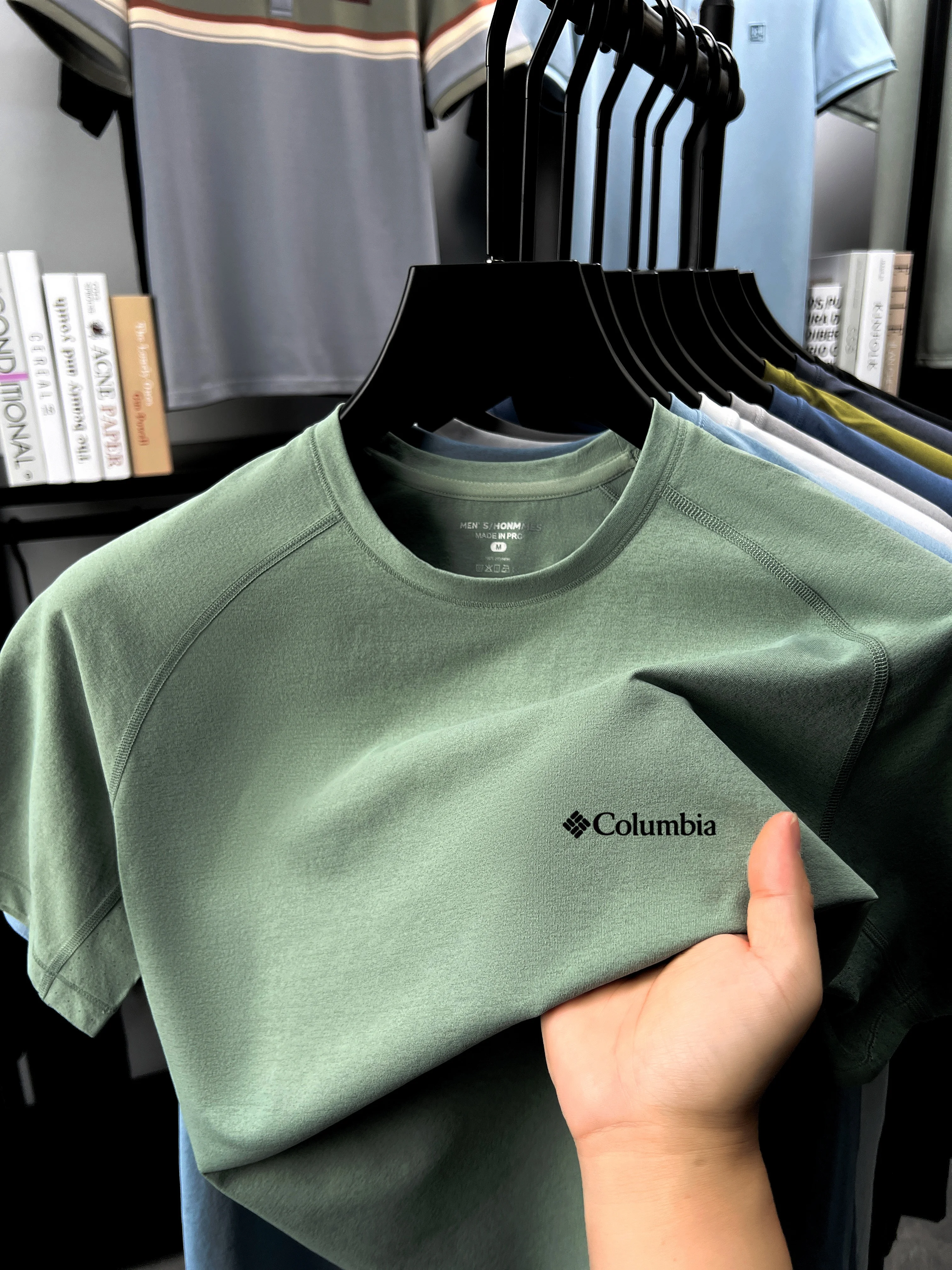 Summer new fashion letter design roun neck short sleeve Tshirt businea  leisure skin friendly breath men First pick top