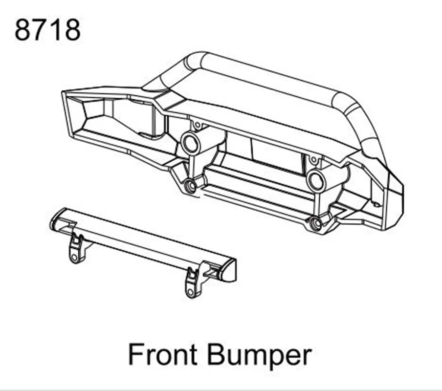 

ZD Racing MX-07 1/7 RC Car Front Bumper Parts Accessories 8718