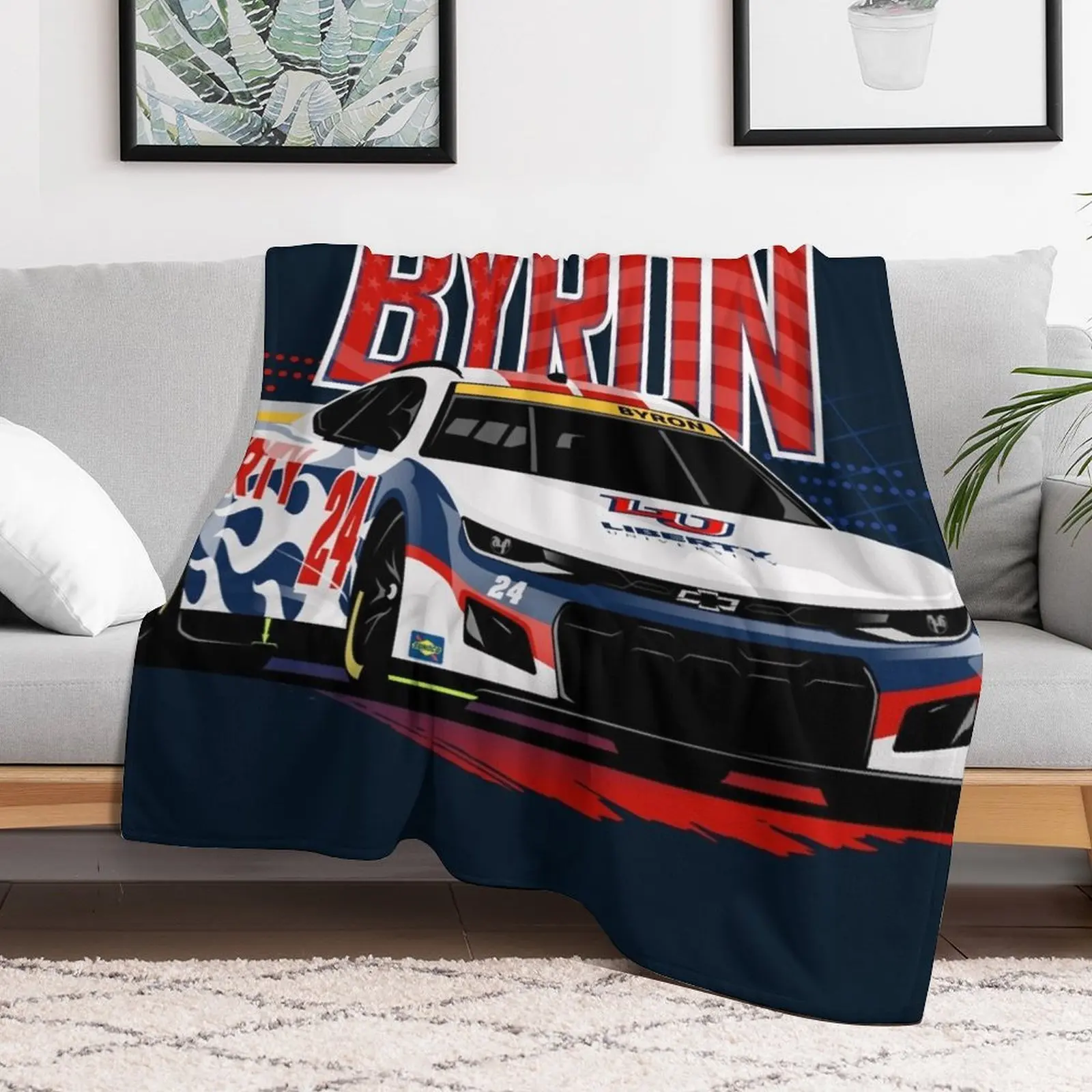 William Byron 2022 Nascar Playoffs Throw Blanket Luxury Brand Travel Blankets