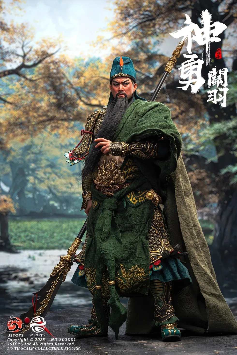 

303TOYS x JSTOYS 303001 1/6 Soldier The Five Tigers Of The Three Kingdoms Guan Yu Full Set 12'' Action Figures Toy In Stock