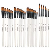 BOMEIJIA Paint Brushes Set Round Flat Angle Filbert Arylic Watercolor Oil Gouache Brush