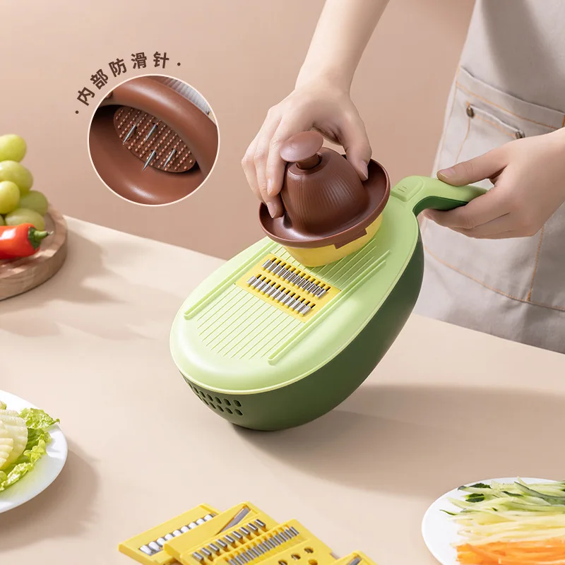 

Multifunctional vegetable slicer, potato shredder, household coarse shredder, kitchen vegetable slicer, shredder, and scrubber