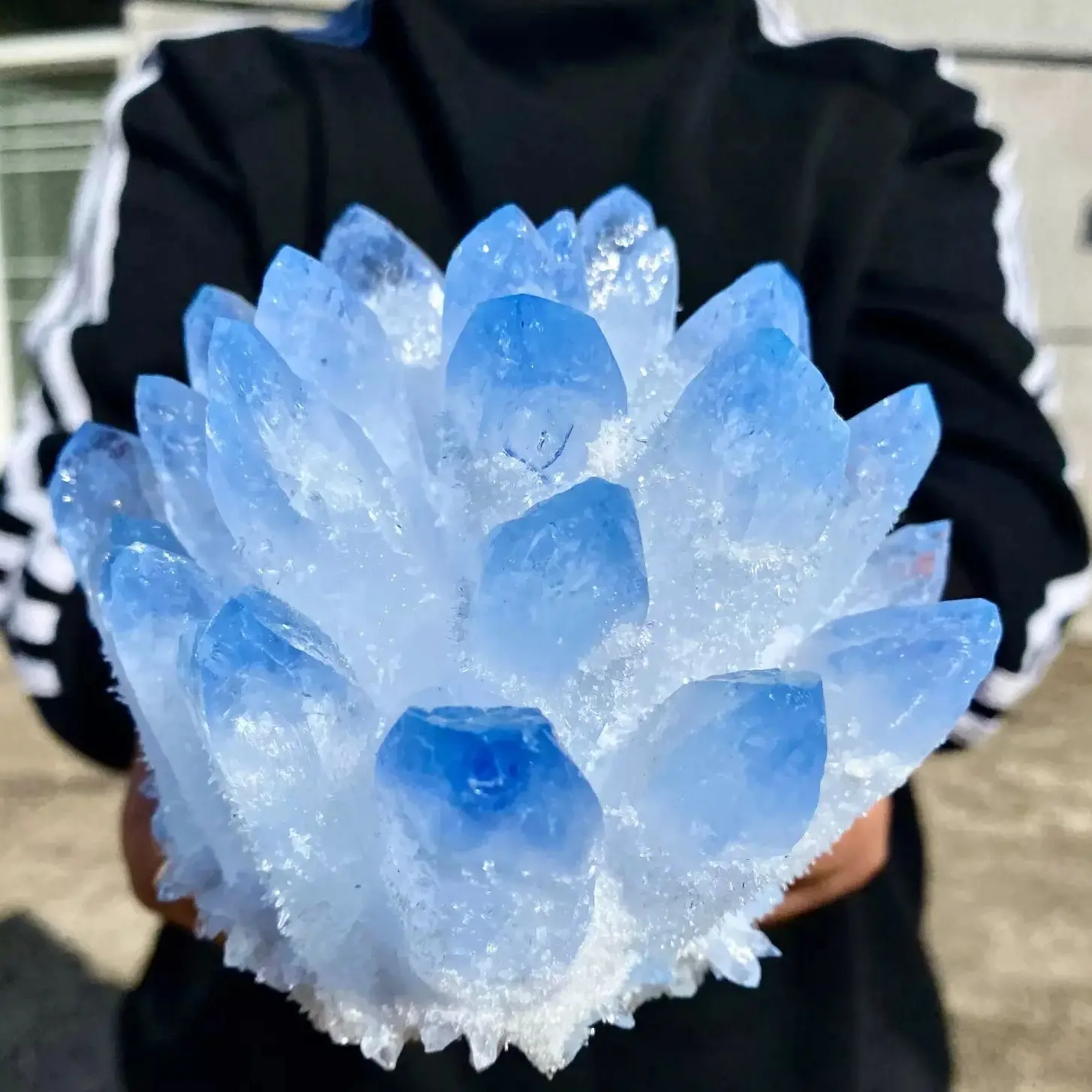 Newly Discovered Blue Phantom Quartz Clusters, Blue Crystal Clusters, Minerals, Reiki, Healing, Degaussing Clusters