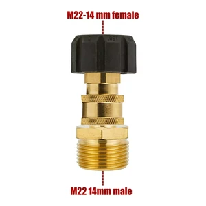 Waschdruckdruck -Set -Set -Set -Adapter, M22, 14 mm, 15 mm bis 1/4 Schnellfreisetzung für Hochdruckwasserpistolen und Schlauch, Zubehör, Zubehör Haupt Sales Lava Jato Adapter - №5