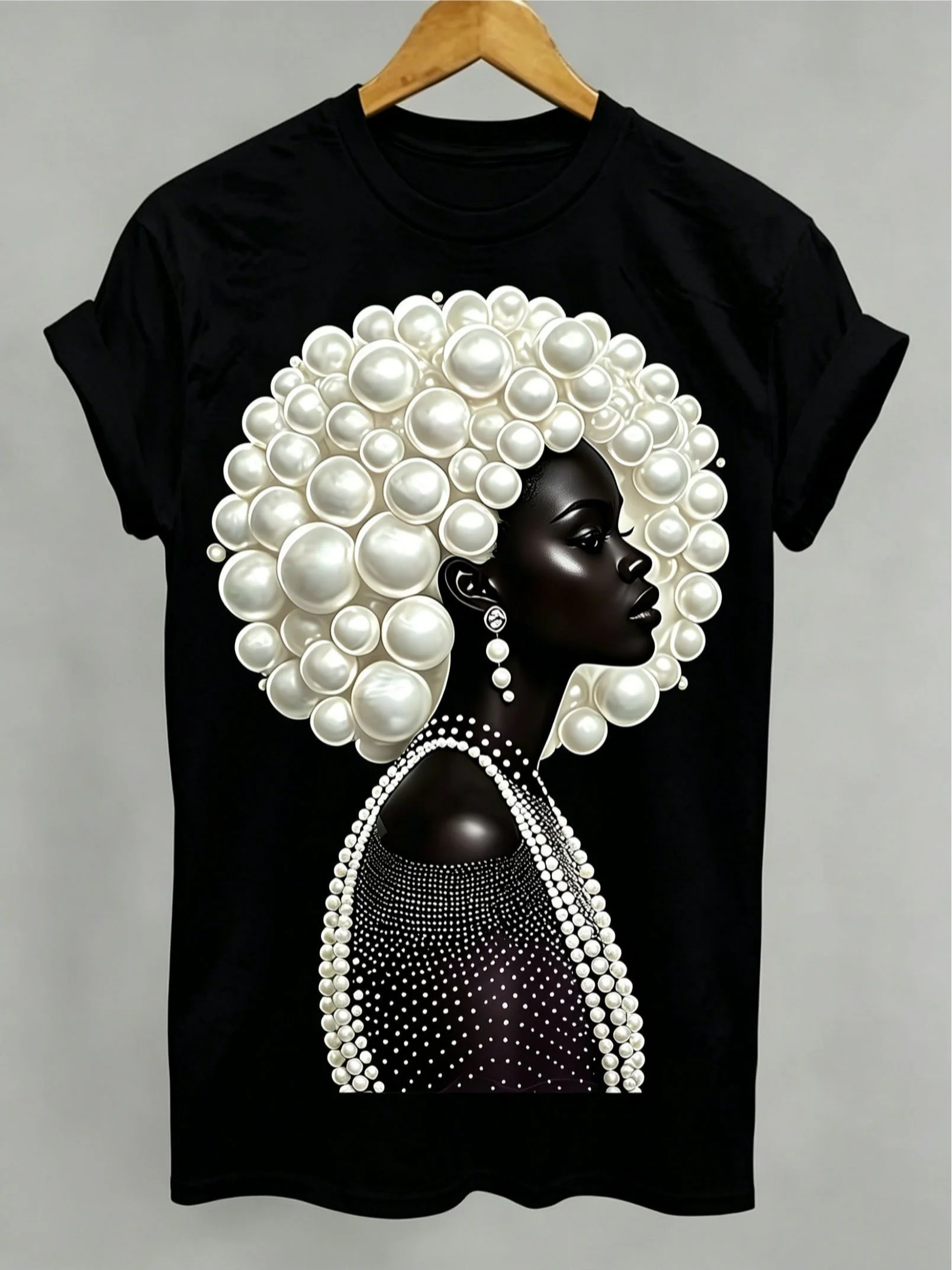 Plus Size, Women's African Print Short Sleeve T-Shirt - Crew Neck Casual Top, African Women's Side Machine Wash Spring/Summer Shirt, Perfect for Gym, Training and Casual Wear, Perfect for Valentine's Day or Carnival Gifts, 2D Flat