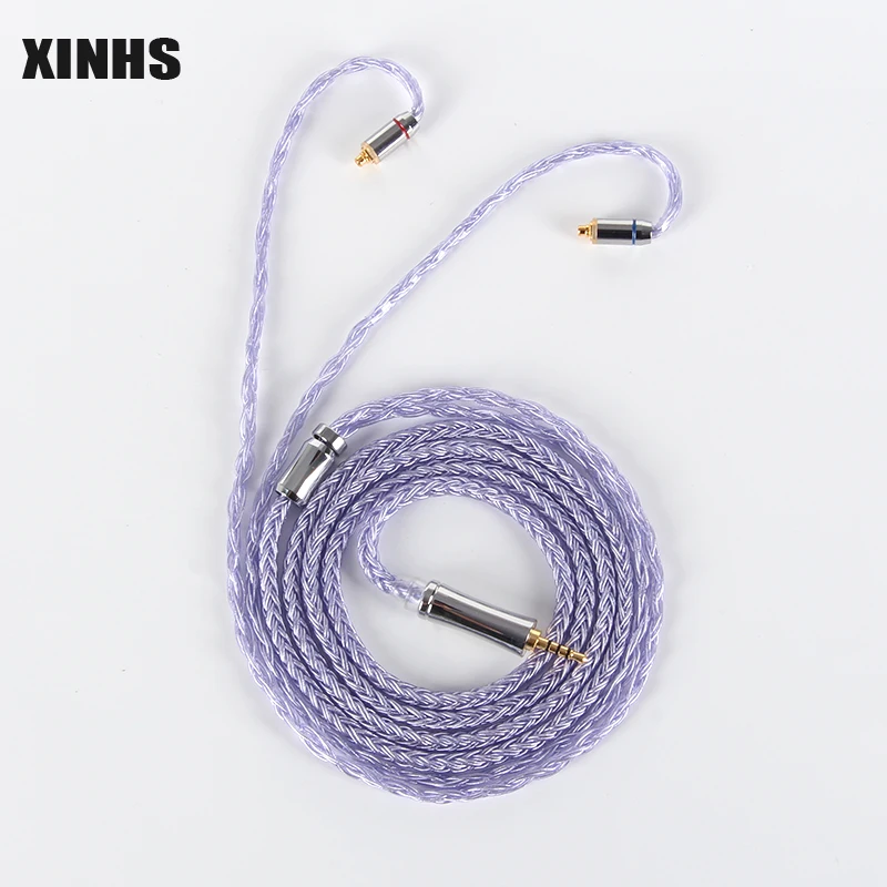 XINHS 16 strands of purple single crystal copper plated with silver