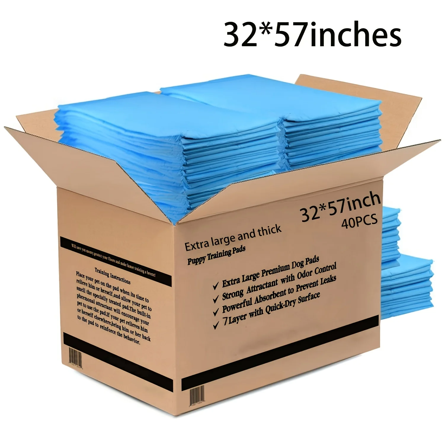 

Extra Large Dog Pee Pad 32x57 Inches, Heavy-duty Thickened Layer Is Leak-proof, Super Absorbent And Quick-drying, Suitable for T