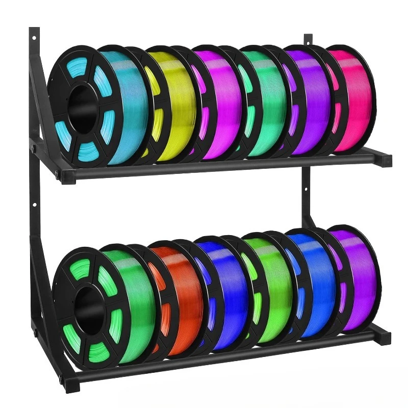 

3D Printer Filament Storage Rack Filament Spool Heavy Duty Wall Stand Rolling Filament Scroll Metal Wall Rack