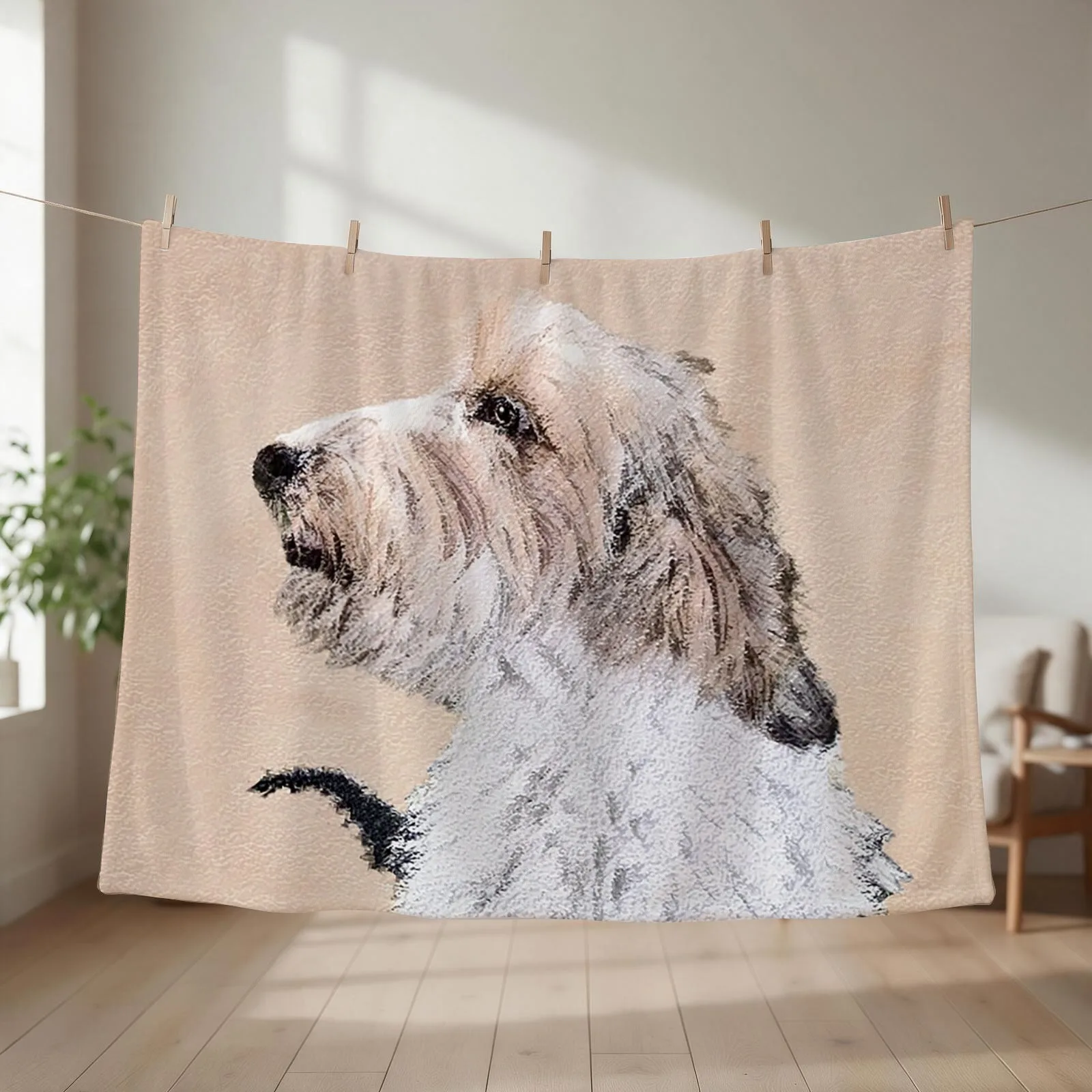 Petit Basset Griffon Vend??en Throw Blanket Blankets Sofas Of Decoration Moving blankets and throws Soft Beds Blankets