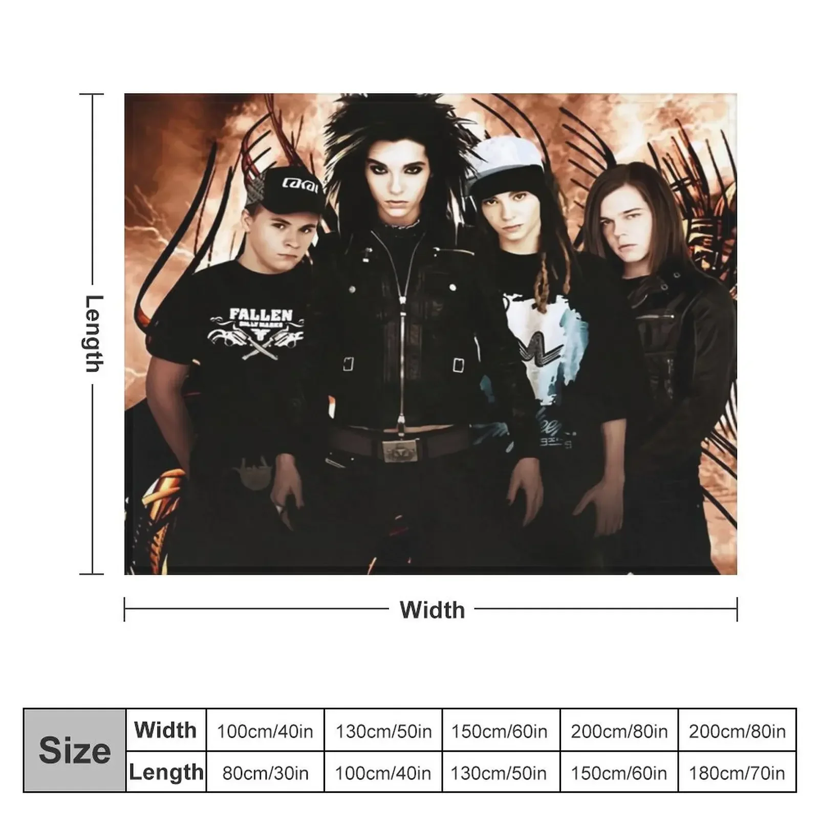 The Tokio Hotel Fire Throw Blanket Kid'S Fashion Sofas decorative Blankets