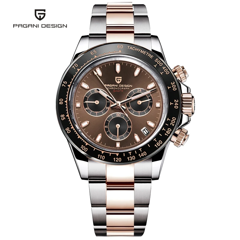 PAGANI DESIGN Retro Top Brand Luxury Watch For Men Sapphire Multifunctional Men Quartz Wristwatches Chronograph VK63 Waterproof