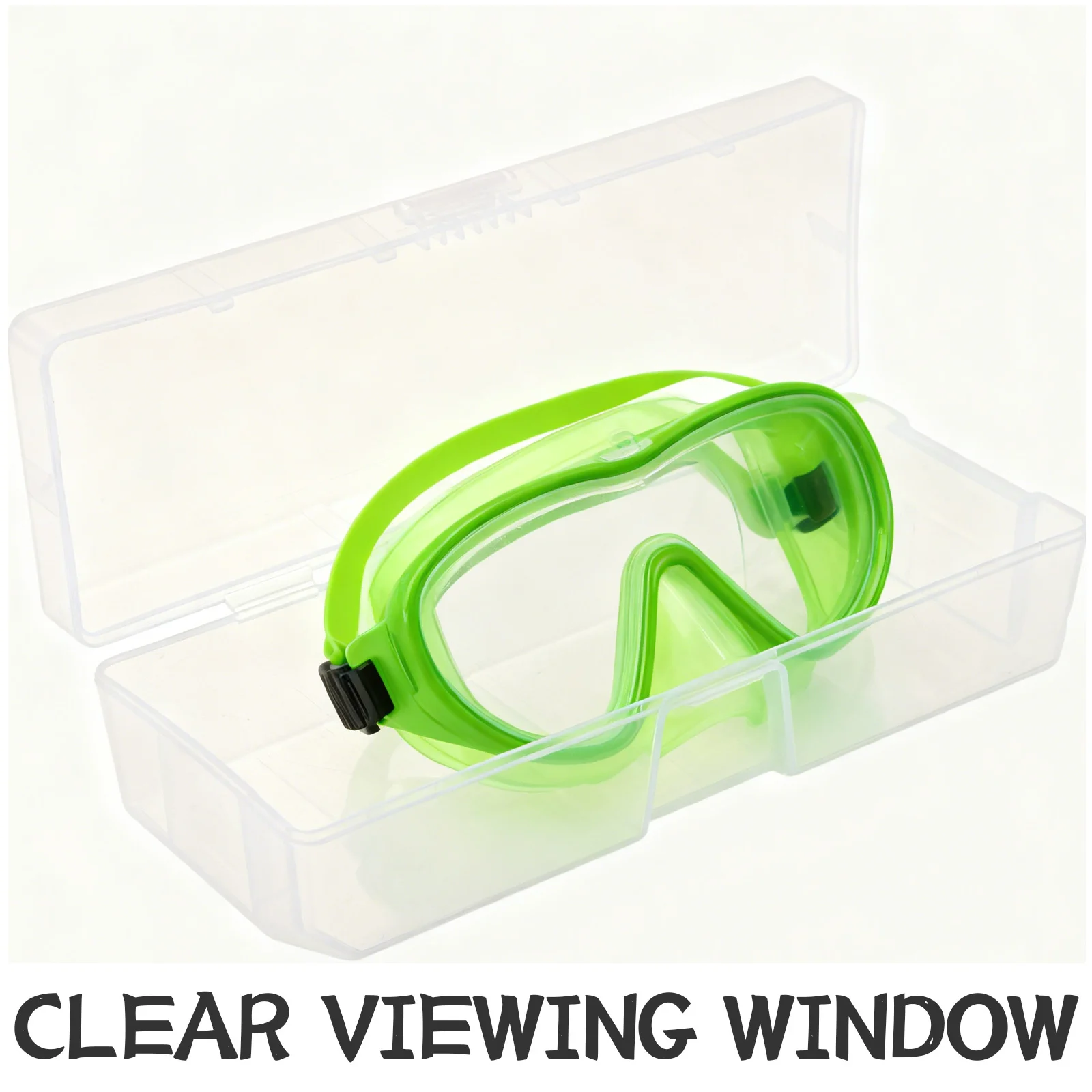 Snorkel Mask Case Diving Protective Swim Goggle Storage Box Hard Shell Scuba Mask Holder 7.4x2.1 Inches Outdoor Travel