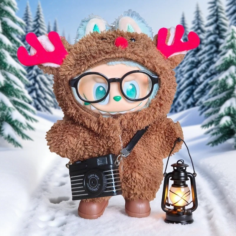

Mini Doll'S Clothes Outfit Accessories For Labubu Idol V1 V2 Christmas Cookie Man Sweater Hat New Year Clothes Gift