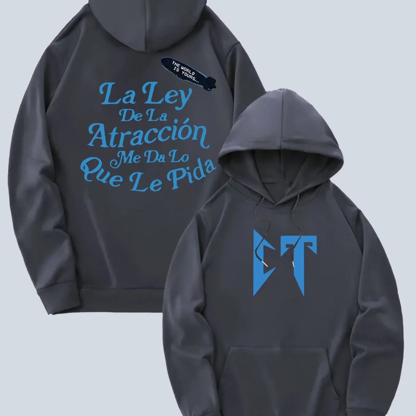 Sudadera con Capucha Natanael Cano Nata Montana con Estampado La Ley De La Atracción para Hombre y Mujer, Estilo Corridos Tumbados, Ropa Casual Urbana