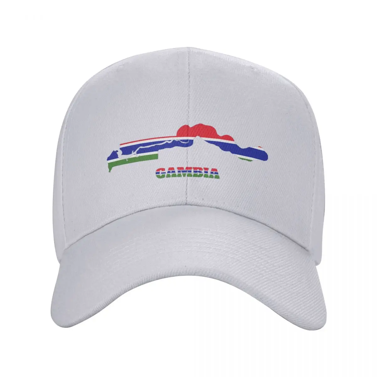 Gambia flag map design Baseball Cap Bobble Hat dad hat Fluffy Hat black Women's Men's