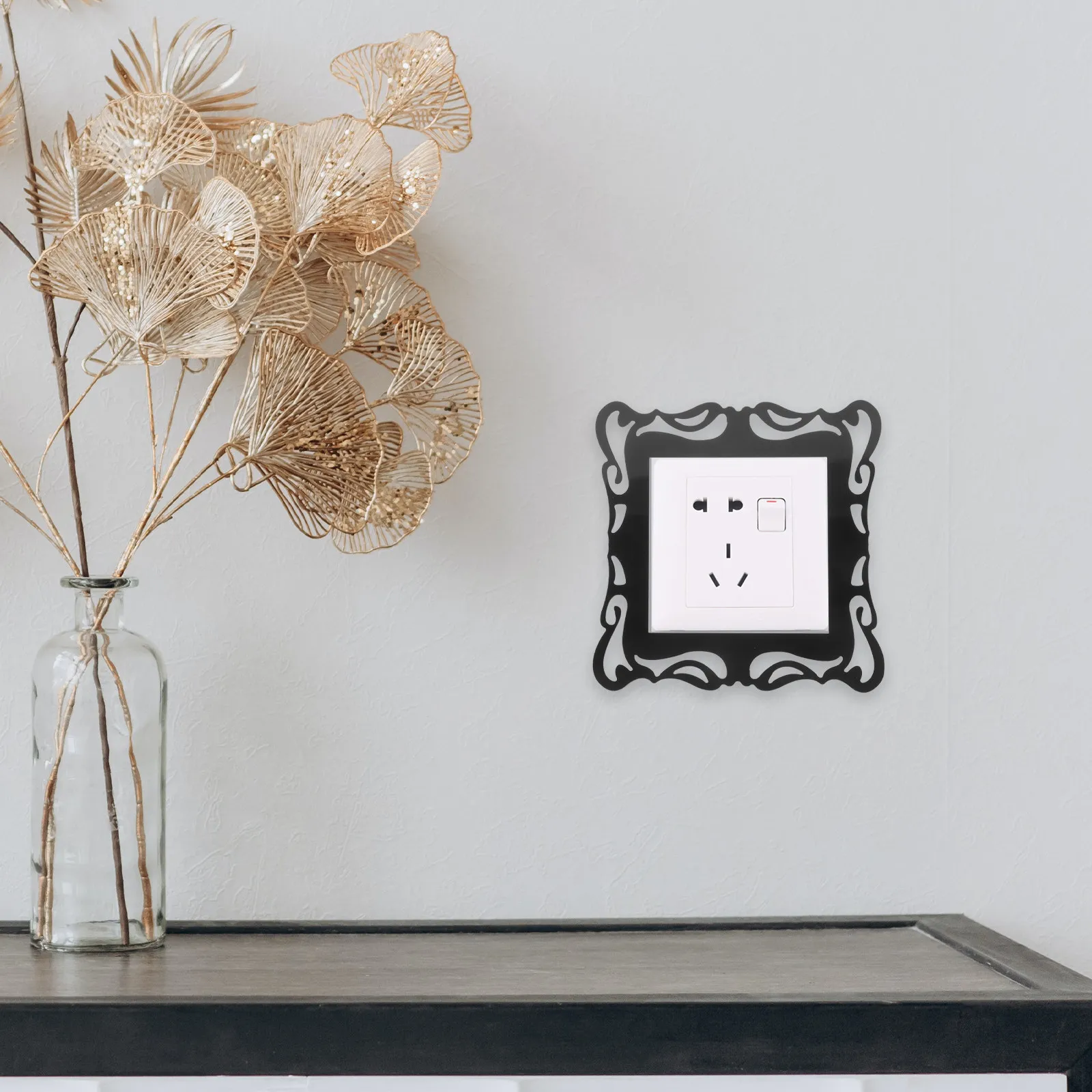 Light Switch Stickers 4 Pcs Retro Button Cover Labels Decorative Wall Decals for Home Decor