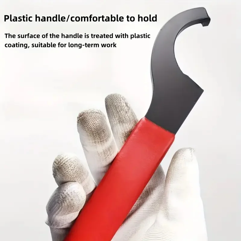 5pcs Hook Wrenches Tools Set C-Shape Spanner Anti Slip Half Moon Wrench Motorcycle Car Repair Shock Djustment Spanner Hand Tool