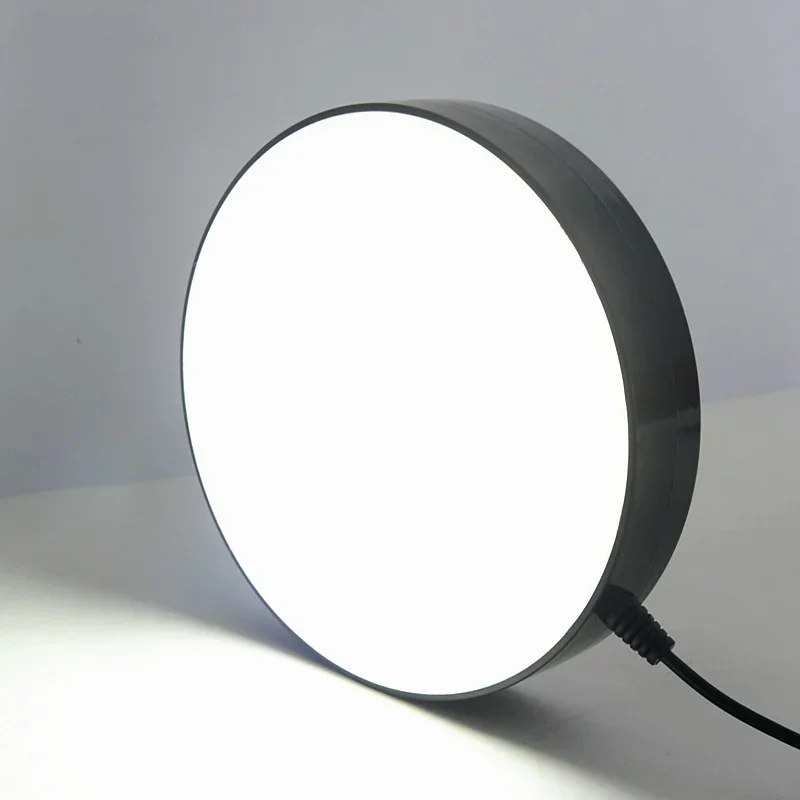 135mm Microscope LED Bottom Round Light Lamp Source Shadowless Backlight Illuminator Industrial Inspection 100V-240V
