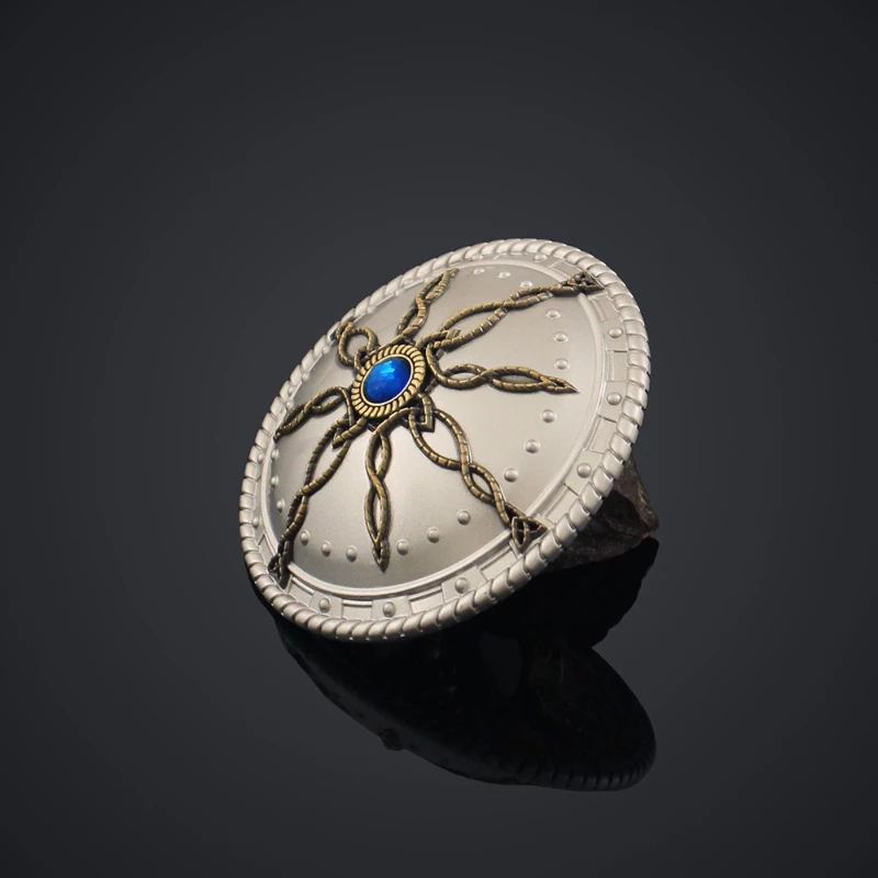 9cm Diablo II Game Peripheral Stormchaser's Shield Alloy weapons Model Collectible Figurine Artisan Craft Props Boy's Toy Gifts