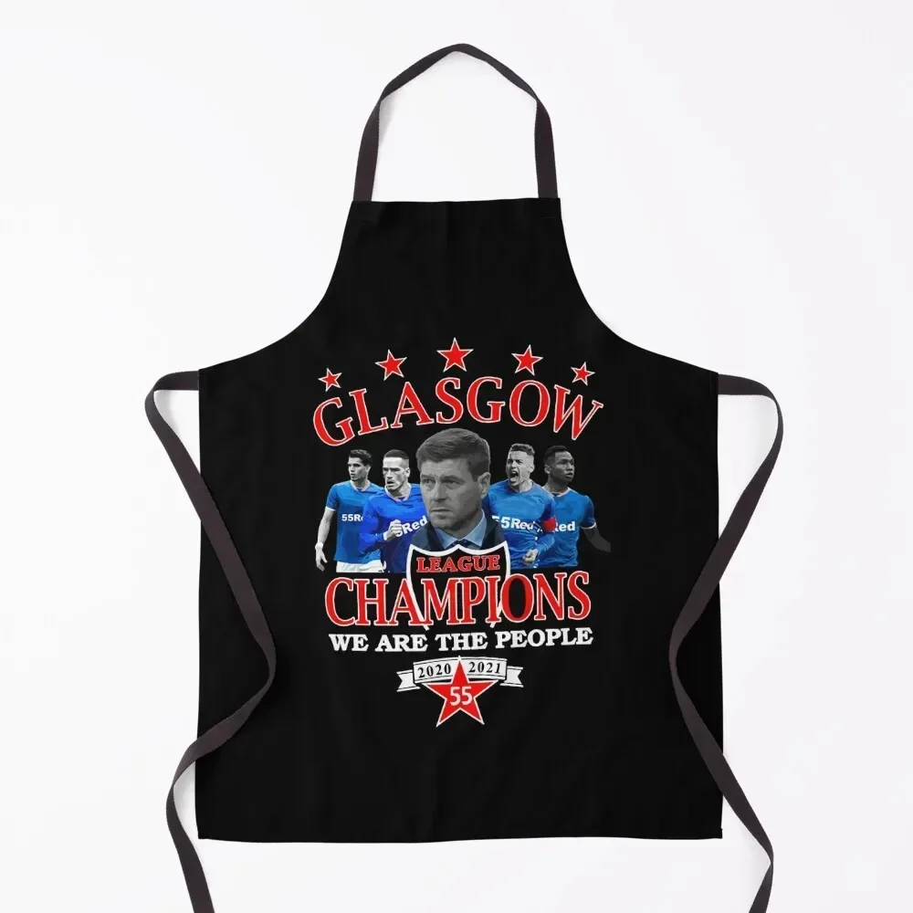 glasgow champions of scotland rangers Apron Cooking Clothes Women's kitchen jacket woman For Hairdresser Apron