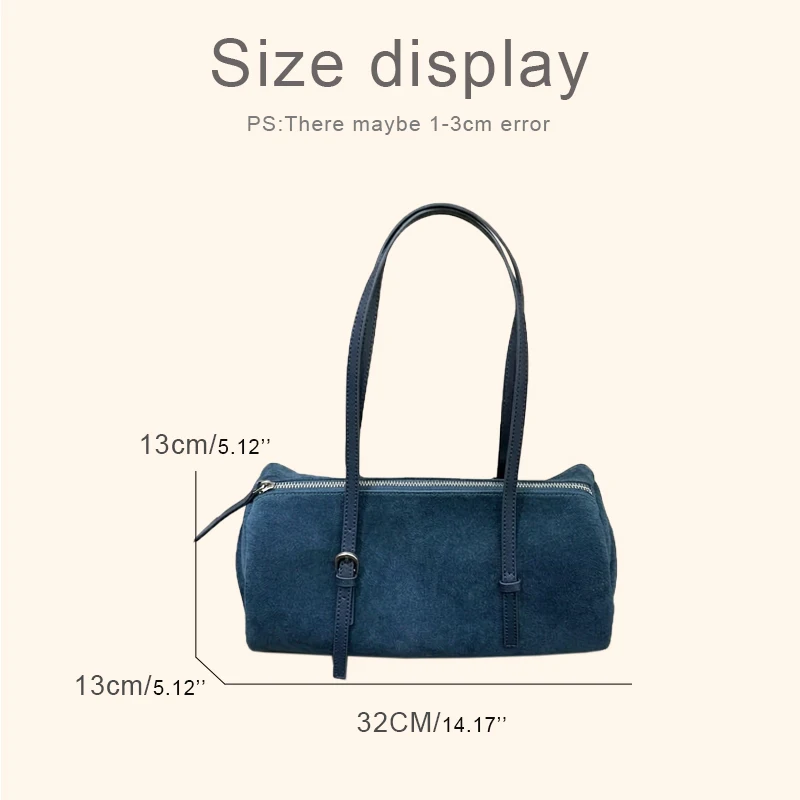 Customize Initials Suede Cowhide Boston Pillow Bag For Women Luxury Designer Handbag 2026 New In Leather Small Underarm Shoulder
