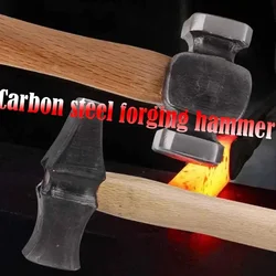 Iron Hammer Professional Blacksmith Tool Multifunctional Wooden Handle Sheet Metal Hammers Hand Tools Household Forging Tool