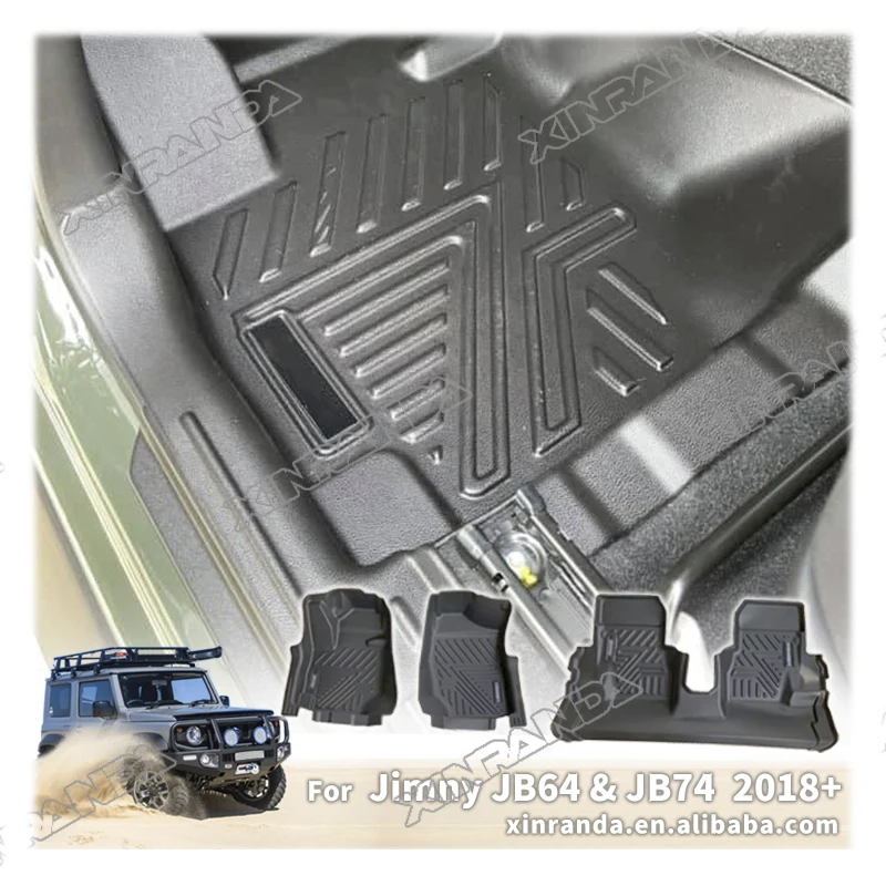 AT Car Floor Mats for Suzuki Jimny JB64 Jb74 2018-2020 TPE Left-hand Drive Automatic Transmission Car Floor Mats Carpet