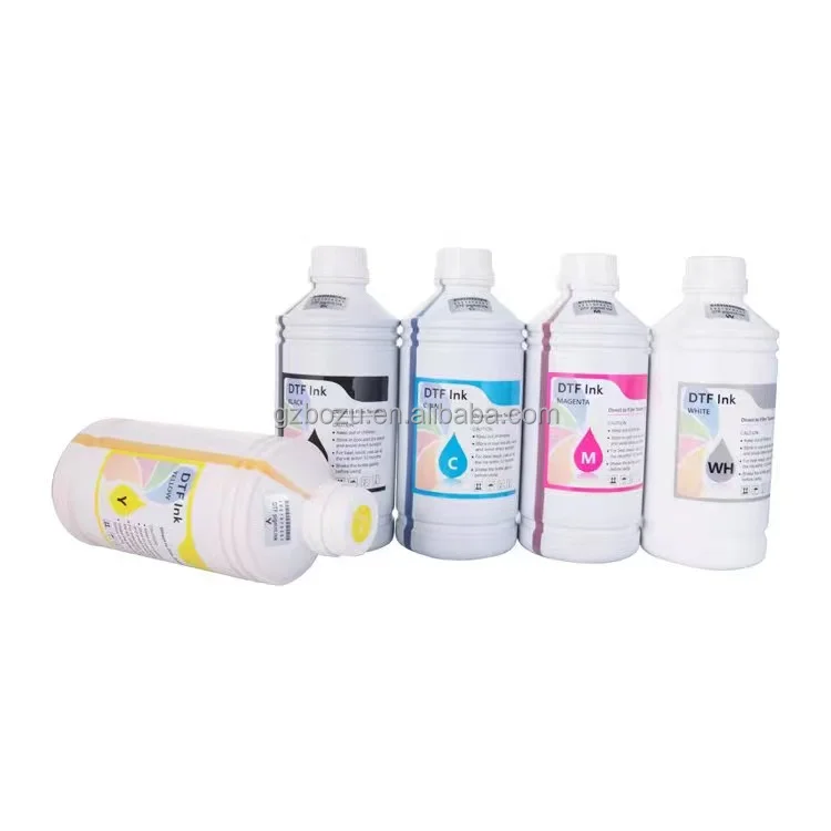 1000ML CMYK+W DTF Ink White Ink For Epson XP600 I3200 1800 L1800 L1300 DTF Printer On DTF Film