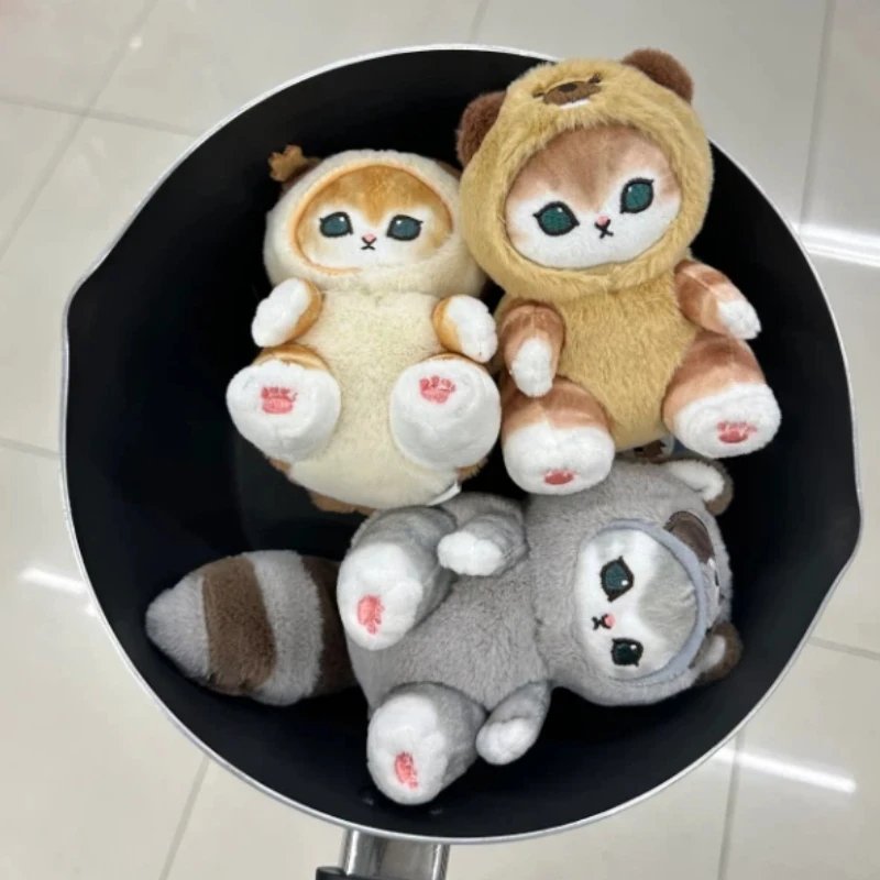 Kawaii Mofusand Keychain Pendant Cartoon Shark Cat Cross-Dressing Doll Backpack Decoration Trendy Plushs Toys Birthday Gift