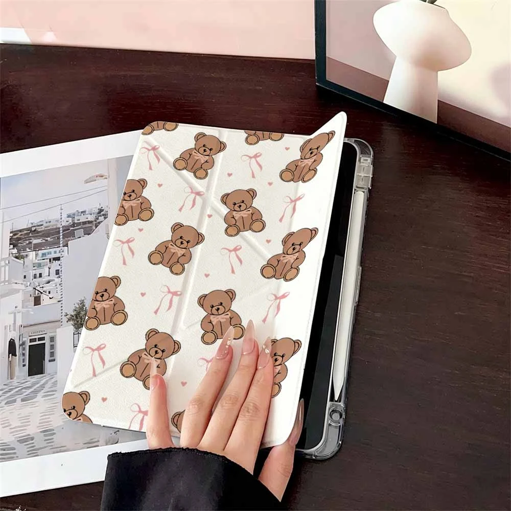 Hot Sale Teddy Bears For Samsung Galaxy Tab A8 A9 A11 S6 S7 S8 S9 S10 FE Plus Lite Protective With Pen Slot Tablet Case