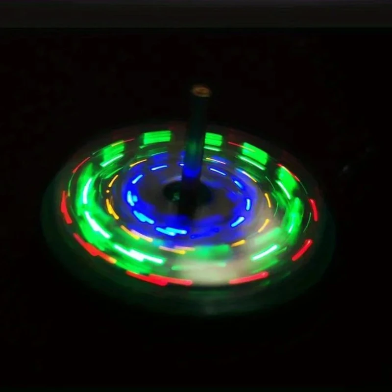 طقم جيروسكوب دوار LED أضواء ملونة وامضة مجموعة منتجات اللحام الإلكترونية DIY إنتاج ممتع بدون بطاريات #2
