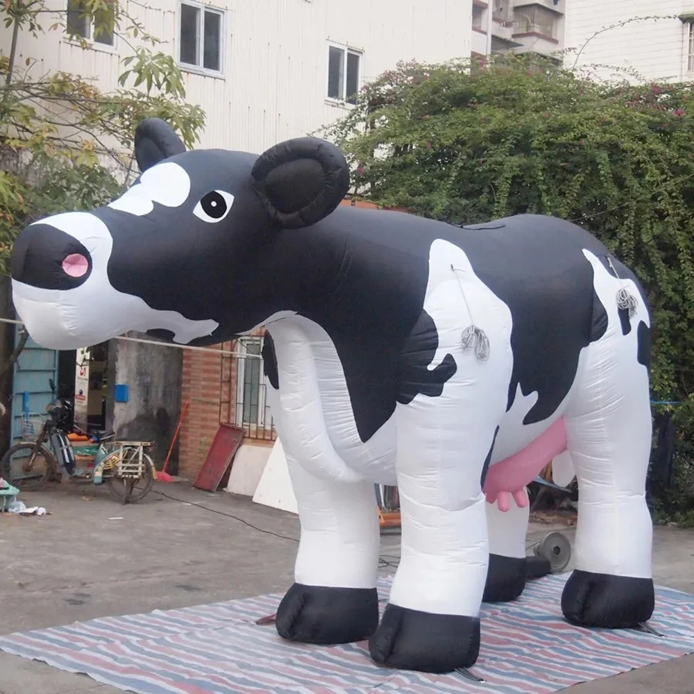 

Inflatable Milk Hot Sale 5m Giant Cow Outdoor Inflatable Dairy Cattle Farm Animal Model For Parade Pasture Decoration