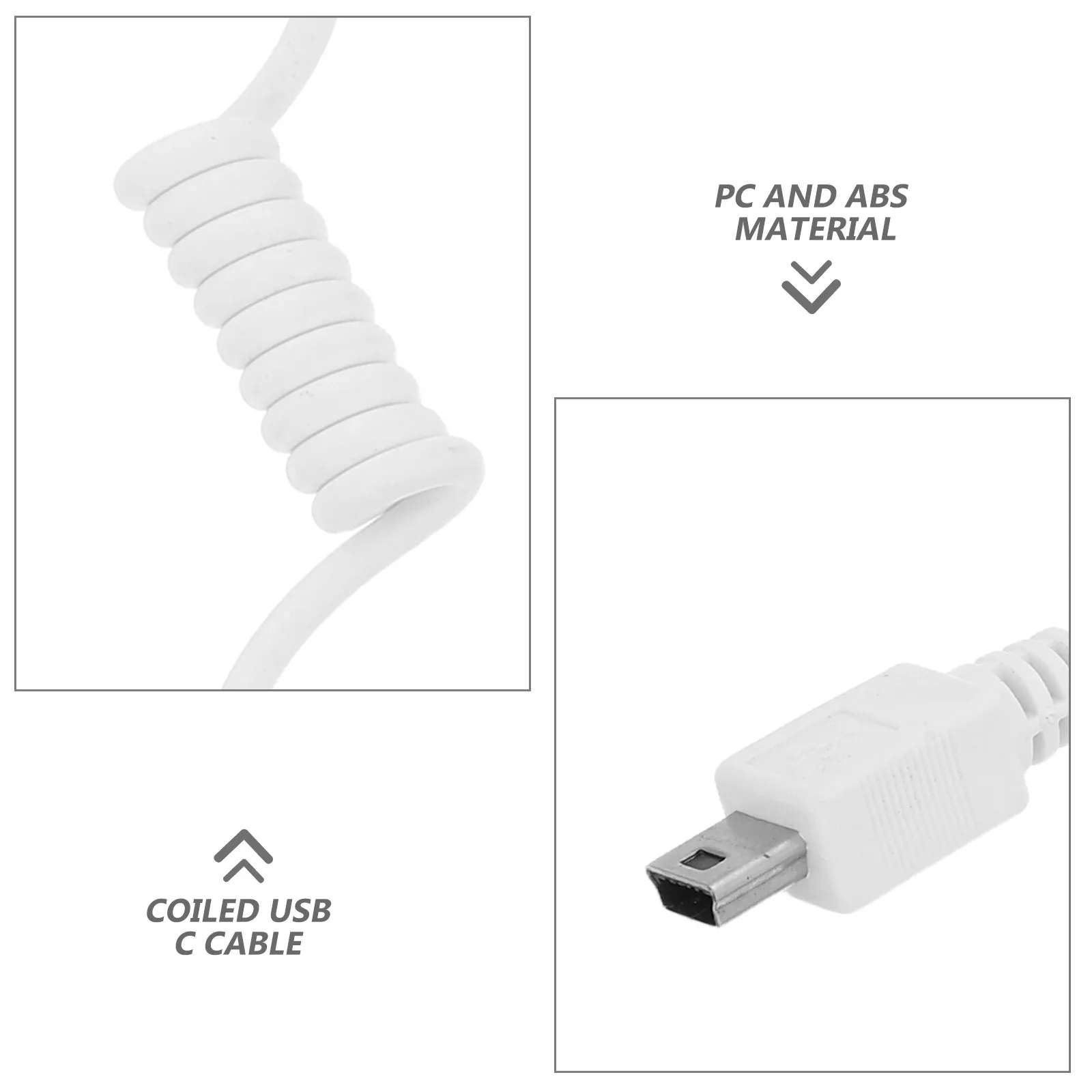 Alarm Charging Cable Mini USB to Type Adapter Cord Demo Phone Security Tether PC Charge Cords Short
