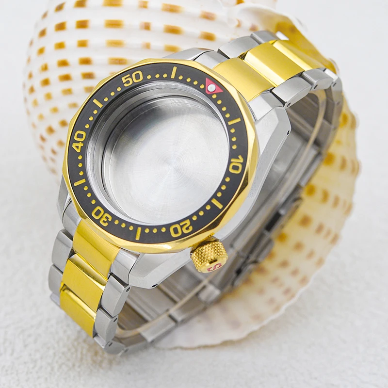 Caja y pulsera de reloj SPB185 SPB187, caja transparente de acero inoxidable, ajuste trasero 7S26 NH35 NH36 4R/6R, reloj de movimiento automático