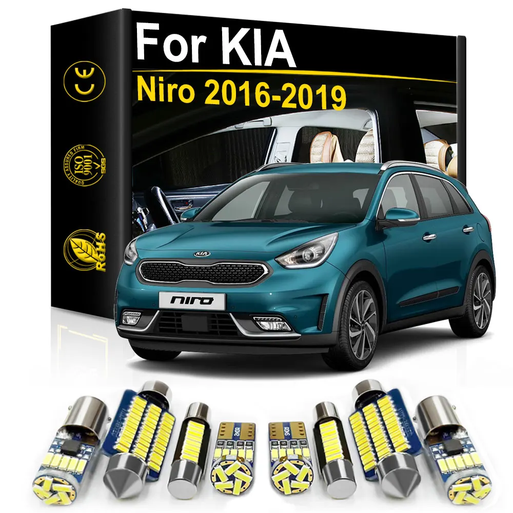 

For KIA Niro 2016 2017 2018 2019 2020 Hybrid Car Interior LED Light Canbus Auto Accessories Dome Map Trunk License Plate Lamp