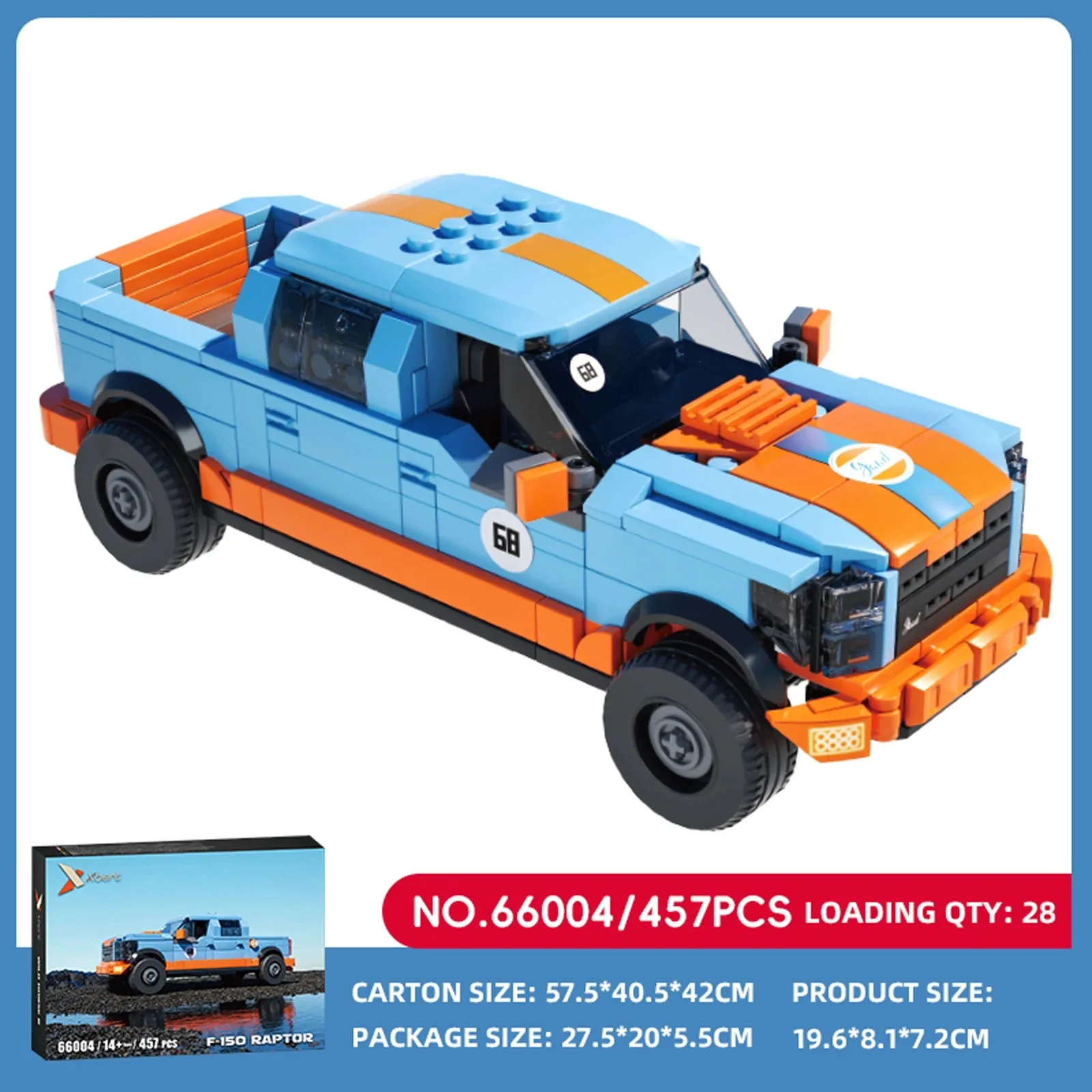 Bage Auto 66004 F-150 Pickup Truck 457 stks Bouwstenen Model SUV Serie STEM Speelgoed voor Jongens