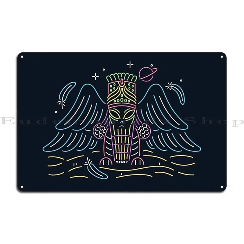 Alien Babylon Metal Sign Club Pub Designing Character Cinema Tin Sign Poster