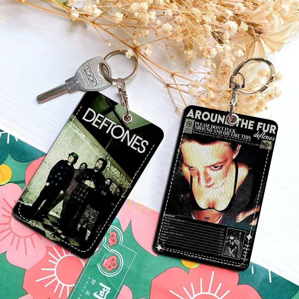 

Classic Band D-Deftones Card Holder Suitable For Bank Business Work Card Holder Credit ID Card Badge Bag Holder Keychain