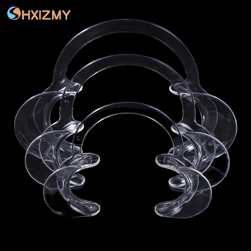 5Pcs Transparent Dental C-shape Plastic Cheek Retractor Lip Mouth Opener For Tooth Whitening Intraoral Dentist Orthodontic Tool