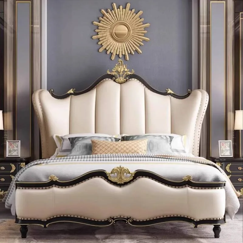 Insert White Base Double Bed Luxury Wooden Adult Upholstered Storage Double Bed Bedroom Set Wooden Camas De Dormitorio Furniture